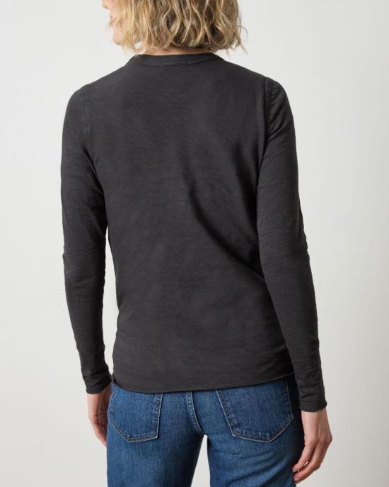  릴라 피 긴팔 티셔츠 릴라 P. 롱슬리브 바이어스 크루넥 블랙 - LILLA P