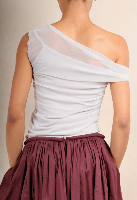  더 엔케이씨 스토어 블라우스 Nkc 스토어 비대칭 메시 탑 - The NKC Store