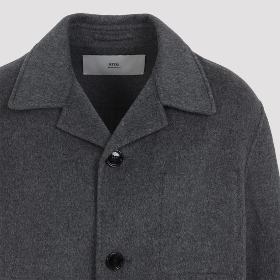 25FW 아미 코트 HCO471 WV0022 055 HEATHER GREY - AMI