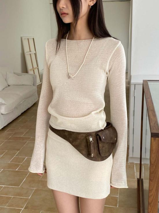  더 엔케이씨 스토어 숏 스커트 Nkc 스토어 앨리 니트 스커트 - The NKC Store