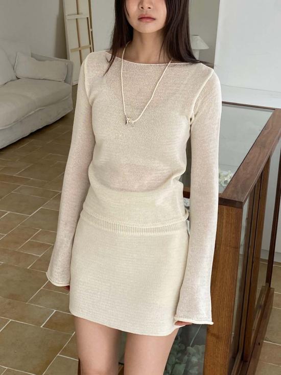  더 엔케이씨 스토어 숏 스커트 Nkc 스토어 앨리 니트 스커트 - The NKC Store