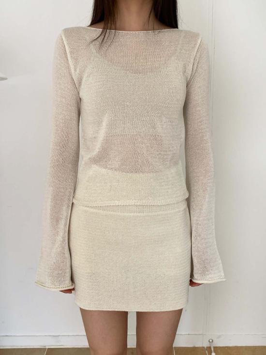  더 엔케이씨 스토어 숏 스커트 Nkc 스토어 앨리 니트 스커트