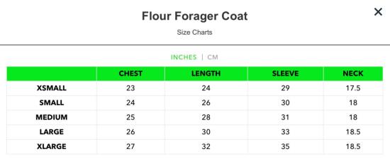 밀스 자켓 식사용 밀가루 포리저 재킷 - MEALS
