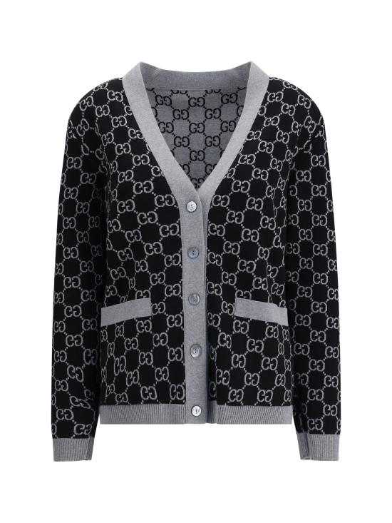 25FW 구찌 리버서블 GG 울 자카드 가디건  798157XKEJP 1045 - GUCCI