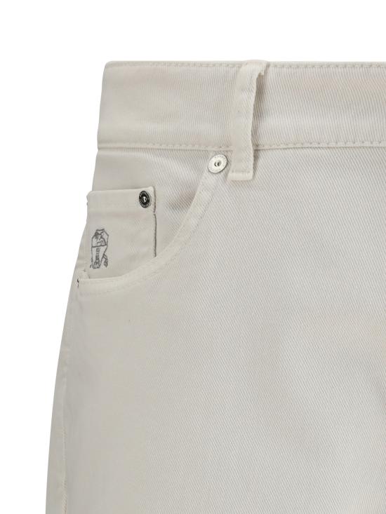 25FW 브루넬로 쿠치넬리 데님 팬츠 M277UD3210 C7007 WHITE - BRUNELLO CUCINELLI