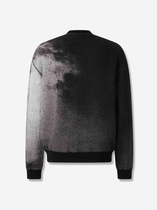 25FW 팜앤젤스 스웨터 PMHE086F25KNI001 1001BLACK WHITE Black - PALM ANGELS