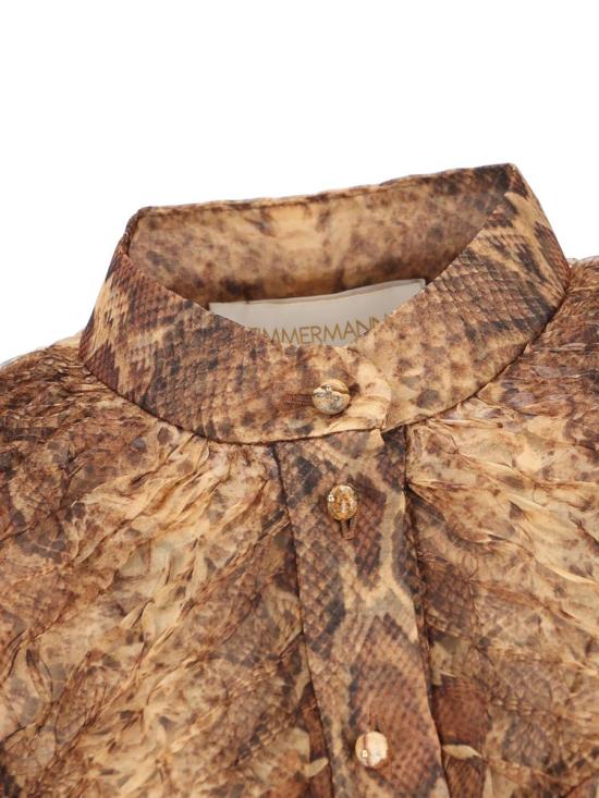 25FW 짐머만 블라우스 6158TF251TSNK AI25 TOFFEE SNAKE - ZIMMERMANN
