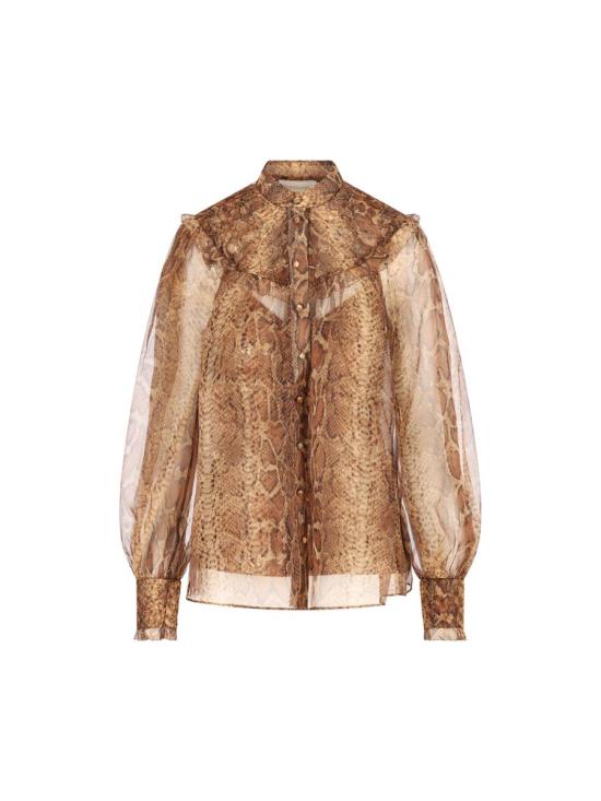 25FW 짐머만 블라우스 6158TF251TSNK AI25 TOFFEE SNAKE