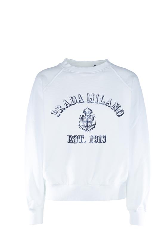 25SS 프라다 긴팔 티셔츠 13471616V5 F0009 Bianco