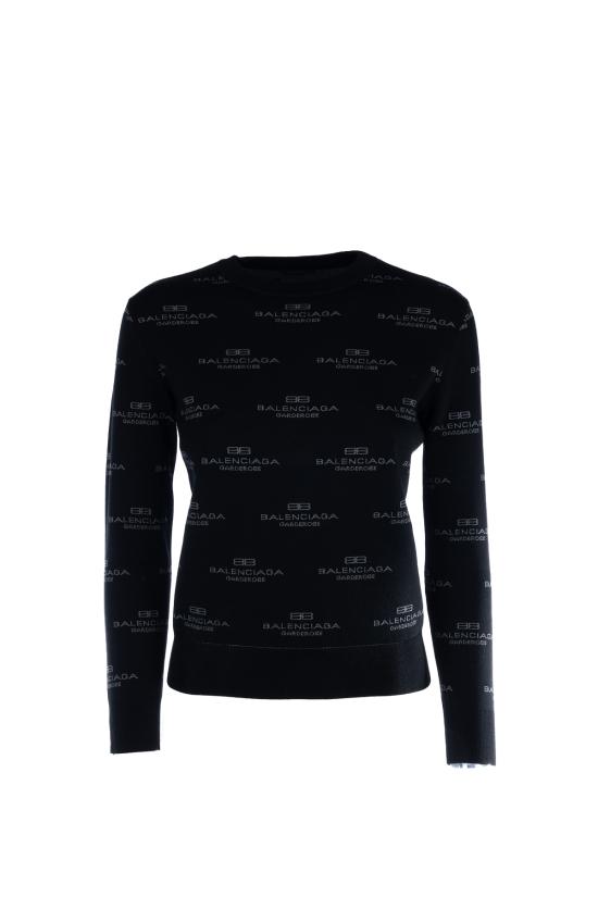 25SS 발렌시아가 로고 스웨터 812576T1724 1269 BLACK GREY