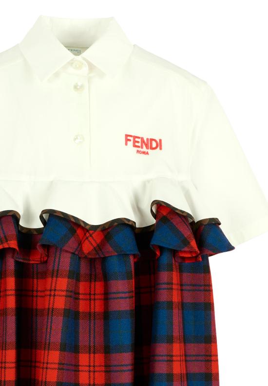 25FW [키즈] 펜디 원피스 JFB796 AUKJ F1SAX RED - FENDI