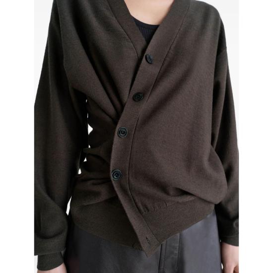 25FW 르메르 릴렉스드 트위스트 가디건 TO1082 LK087 BR397 BROWN - LEMAIRE