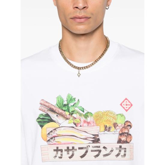 25FW 카사블랑카 탑 JTS 00103 WHITE - CASABLANCA