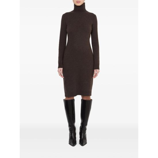 25FW MM6 메종마르지엘라 미디 원피스 M13187 S62DD0054 144 BROWN - MM6 MAISON MARGIELA