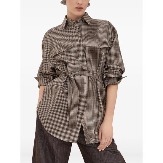 25FW 브루넬로 쿠치넬리 셔츠 MB149MQ206 C001 BROWN - BRUNELLO CUCINELLI