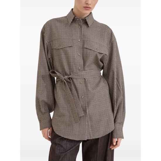 25FW 브루넬로 쿠치넬리 셔츠 MB149MQ206 C001 BROWN - BRUNELLO CUCINELLI