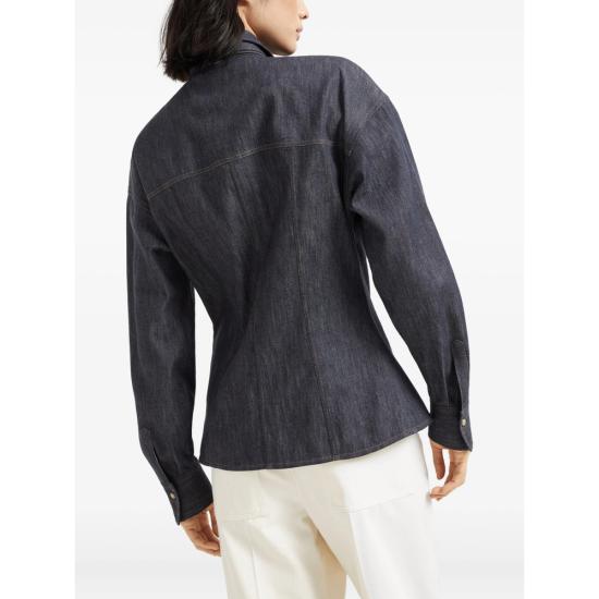 25FW 브루넬로 쿠치넬리 셔츠 MA792MY506 C001 BLUE - BRUNELLO CUCINELLI