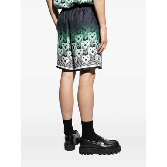 25FW 카사블랑카 숏팬츠 TR 012 01 DRAWS GREEN BLACK - CASABLANCA