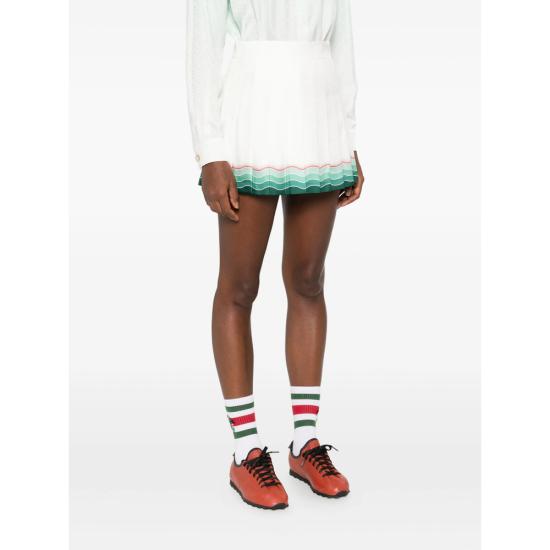 25FW 카사블랑카 숏 스커트 SK 032 02 WHITE - CASABLANCA