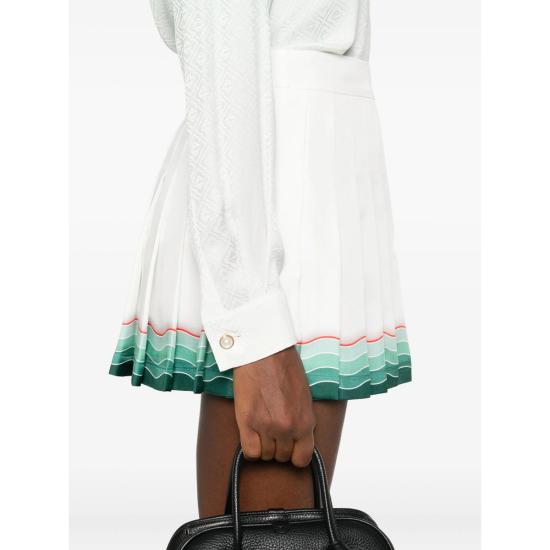 25FW 카사블랑카 숏 스커트 SK 032 02 WHITE - CASABLANCA