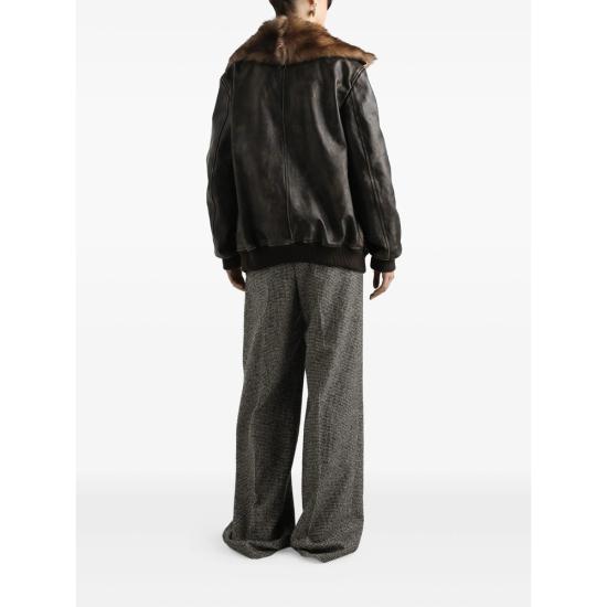 25FW 돌체앤가바나 가죽 자켓 F9S70L HULXW M0674 BROWN - DOLCE & GABBANA