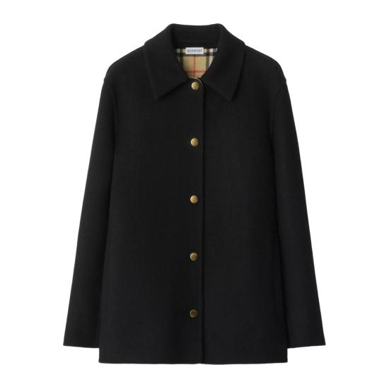 25FW 버버리 울 오버셔츠 8115289 LANCASHIRE C1900 BLACK NEUTRALS