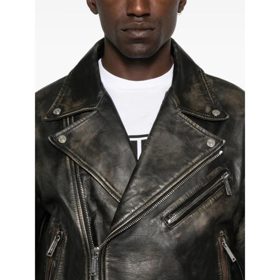 25FW 디스퀘어드2 가죽 자켓 SY1512 S71AN0638 143 BLACK - DSQUARED2