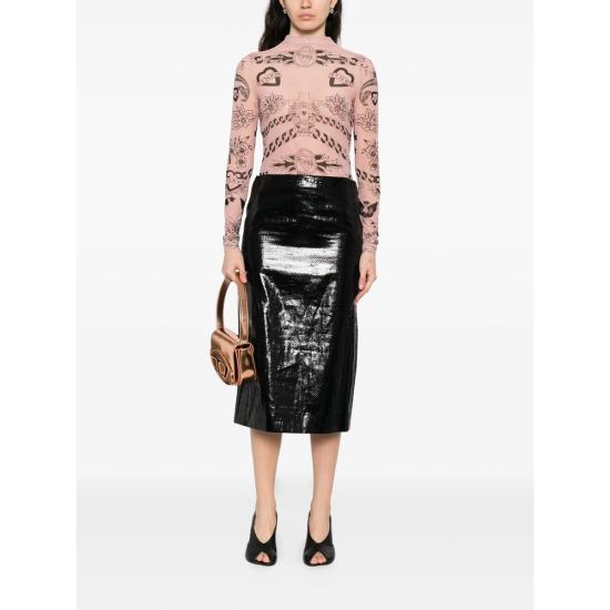 25FW 핑코 블라우스 105798 A2VM NZ8 NEUTRALS BLACK - PINKO