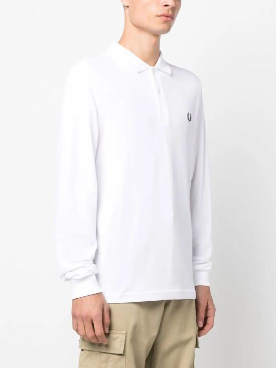 25FW 프레드페리 긴팔 티셔츠 FP M6006 55 100 WHITE - FRED PERRY