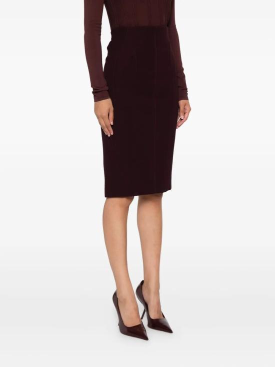 25FW 뮈글러 미디 스커트 25F1JU0542196 3402 DARK PLUM - MUGLER