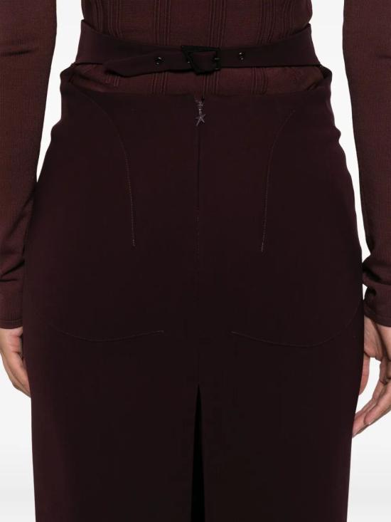 25FW 뮈글러 미디 스커트 25F1JU0542196 3402 DARK PLUM - MUGLER