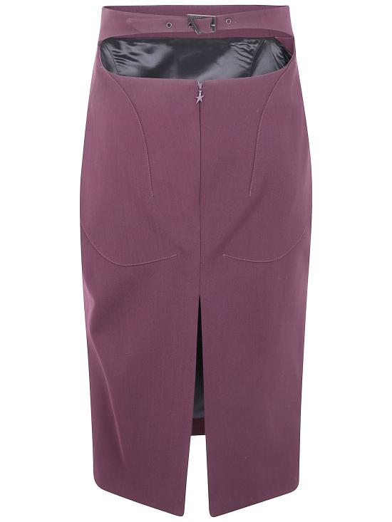 25FW 뮈글러 미디 스커트 25F1JU0542196 3402 DARK PLUM - MUGLER