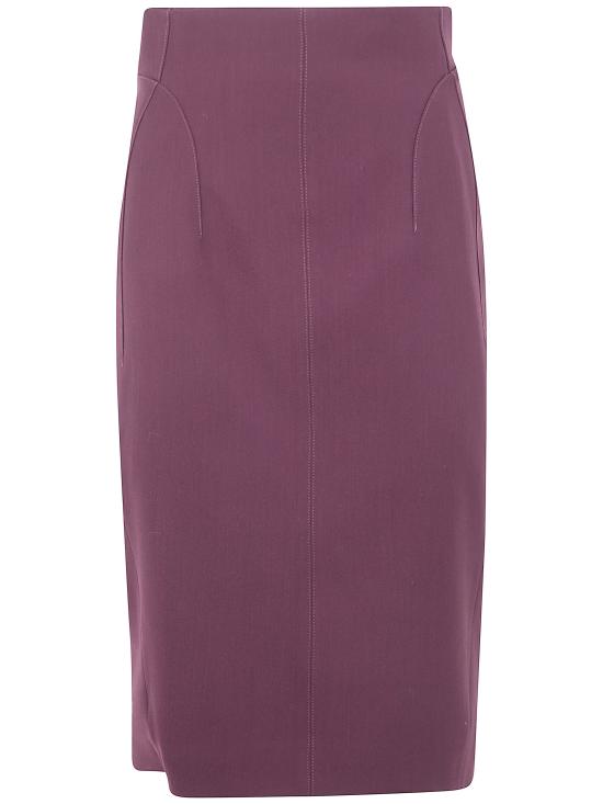 25FW 뮈글러 미디 스커트 25F1JU0542196 3402 DARK PLUM