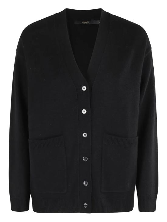 25FW 세븐티 가디건 MT3804 900331 999 BLACK - SEVENTY