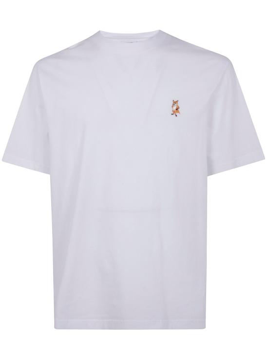 25FW 메종키츠네 스탠딩 폭스 컴포트 티셔츠 PM00123KJ7026 P100 WHITE - MAISON KITSUNE