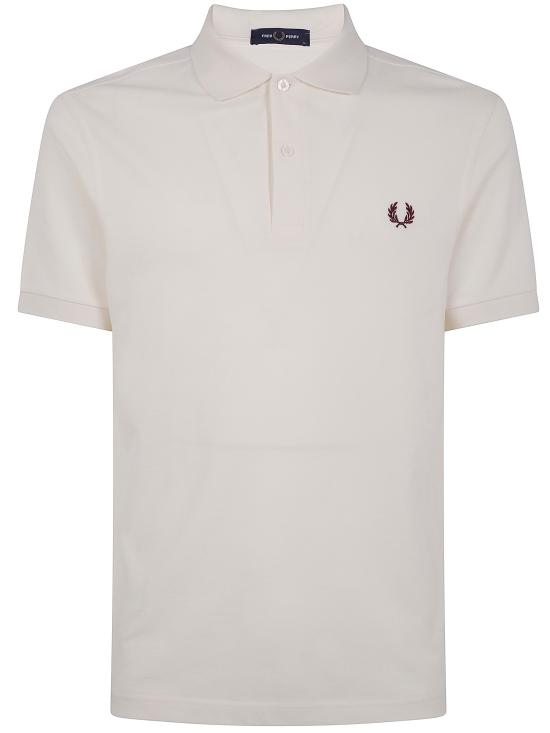 25FW 프레드페리 폴로 티셔츠 FP M6000 55 V84 ECRU OXBLOOD - FRED PERRY