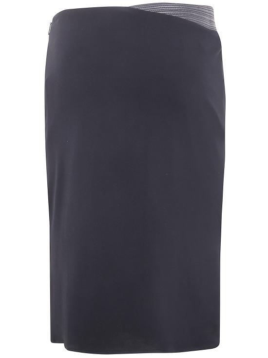 25FW 베르사체 미디 스커트 1021989 1A14475 1B000 BLACK - VERSACE