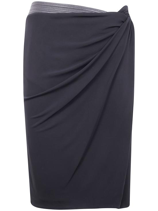 25FW 베르사체 미디 스커트 1021989 1A14475 1B000 BLACK - VERSACE