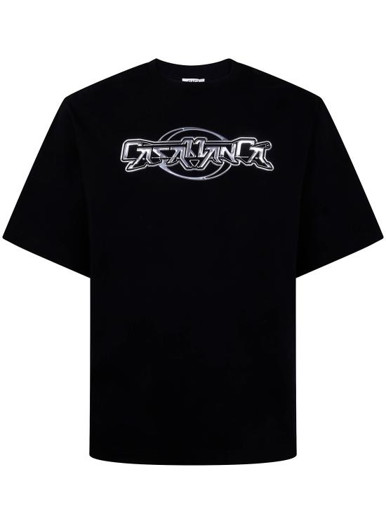 25FW 카사블랑카 탑 M AW25 JTS 044 03 BLACK JERSEY