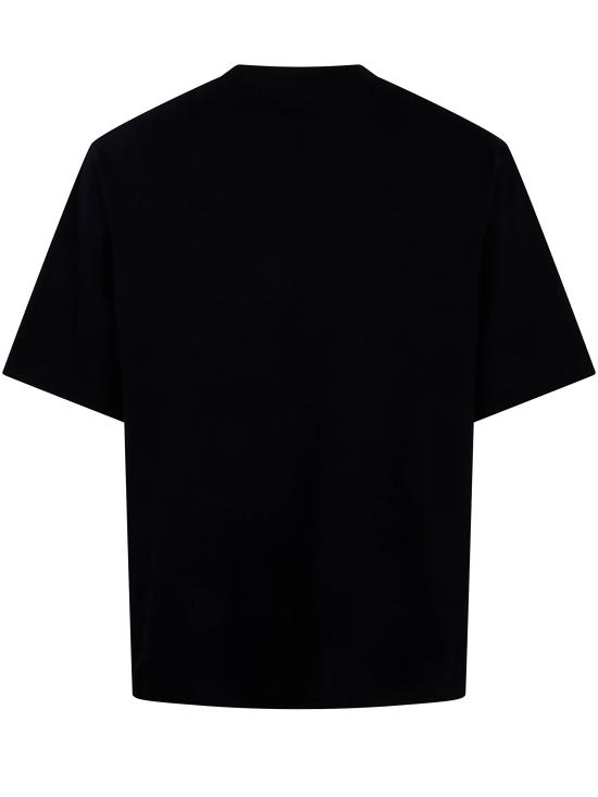 25FW 카사블랑카 탑 M AW25 JTS 044 03 BLACK JERSEY - CASABLANCA