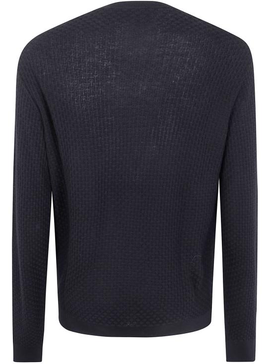 25FW 엠포리오 아르마니 스웨터 EM002196 AF13851 FC038 BLACK BASKET - EMPORIO ARMANI