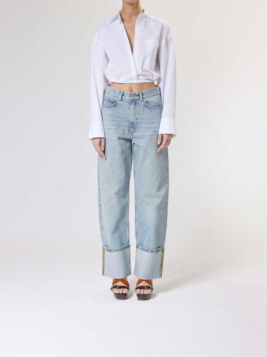  모스키노 스트레이트 팬츠 251K1031332171295 Blue - MOSCHINO