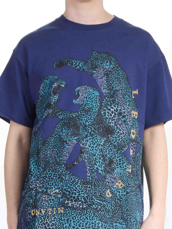 25SS 저스트까발리 반팔 티셔츠 78OAHA06CJ718204 Blue - JUST CAVALLI
