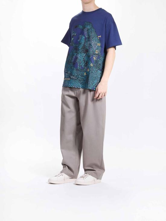 25SS 저스트까발리 반팔 티셔츠 78OAHA06CJ718204 Blue - JUST CAVALLI