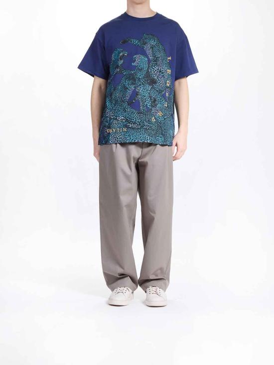 25SS 저스트까발리 반팔 티셔츠 78OAHA06CJ718204 Blue - JUST CAVALLI