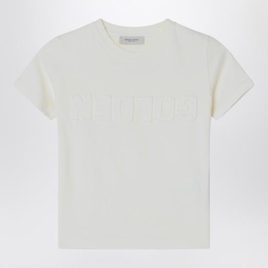 25FW [키즈] 골든구스 티셔츠 GKP02441P002243 White