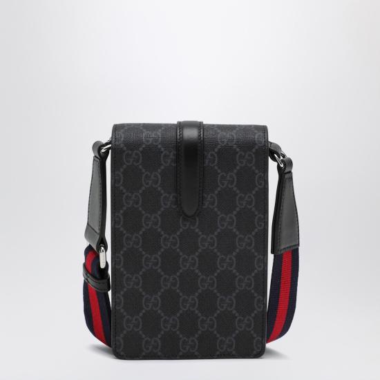 25SS 구찌 GG 슈프림 미니 숄더백 816954FAD8C Black - GUCCI