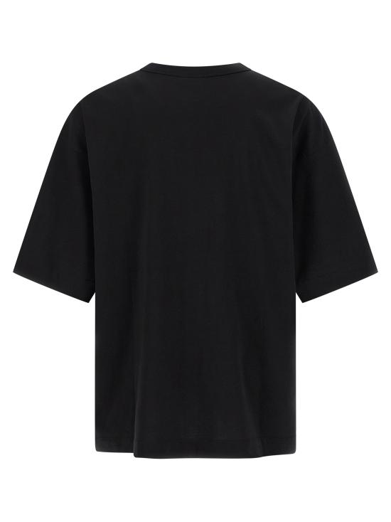 25FW 드리스 반 노튼 반팔 티셔츠 2520211022600900 Black - DRIES VAN NOTEN