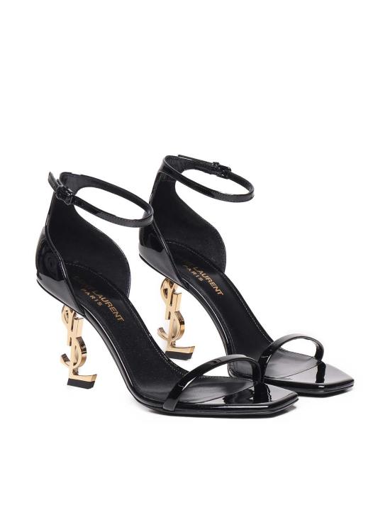26FW 생로랑 페이턴트 레더 오피움 샌들 5576791TV1A1000 BLACK - SAINT LAURENT