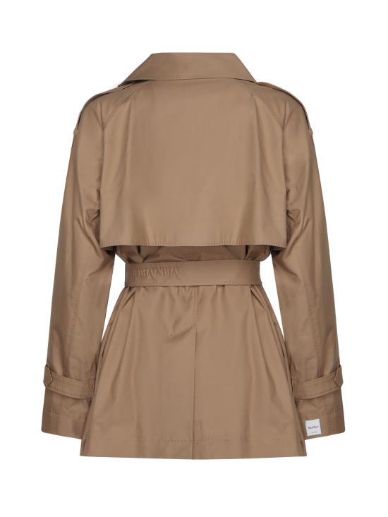 25FW 막스마라 더 큐브 카롤라인 숏 트렌치 코트 2529026044600 001 Brown - MAXMARA THE CUBE